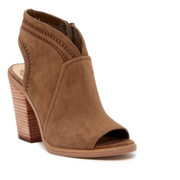 Vince Camuto Shoes - Vince Camuto Koral Heeled Peep Toe Suede Bootie